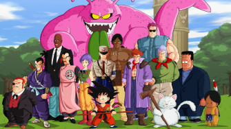 Epic Dragon Ball HD Wallpaper Featuring Iconic Characters
