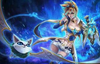 Wallpaper Look Girl Art Glasses Blonde Ezreal Star Guardian