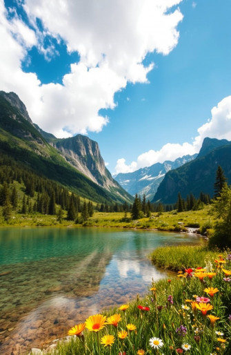 Mountain Spring Wallpaper
