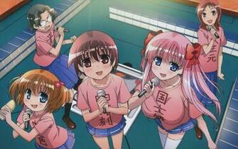 Anime Girl Misaki Saki Microphones Groups Song Stock Photos