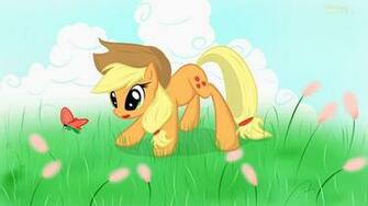 My Little Pony Applejack Wallpaper Animals Butterflies HD