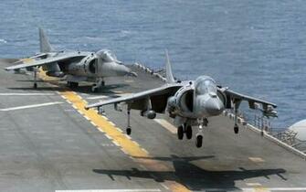 Harrier Wallpaper The United States Off Deck Aircraft Carrier