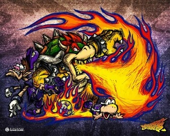 Super Mario Strikers Bowser Nintendo Wallpaper