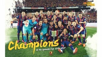 Fc Barcelona Champions League Winners Wallpaper