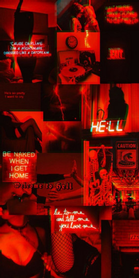 Aesthetic Red And Black Wallpaper White