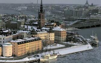 Stockholm Sweden During Winter Desktop Wallpaper Background