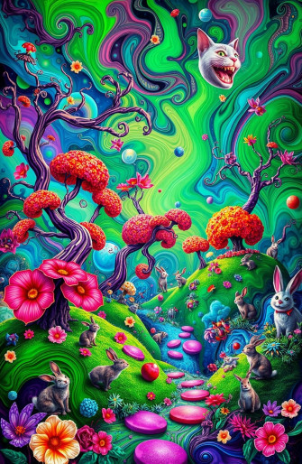 Trippy Alice In Wonderland Wallpaper