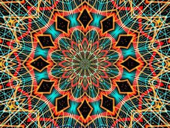 Wallpaper Psychedelic Kaleidoscope Weaving The Univrse Wrap