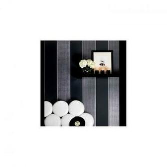 Grey Striped Wallpaper Bold Stripe Designer