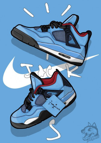 Jordan Retro Travis Scott Cactus Jack In Sneakers