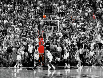 Michael Jordan The Last Shot 1a Mixed Media By Brian Reaves Pixels