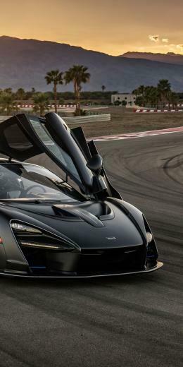 Black Mclaren Senna On Road Wallpaper With Image
