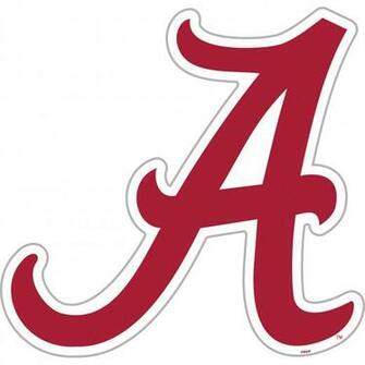 Vinyl Magnet Set W Alabama Crimson Tide Logo
