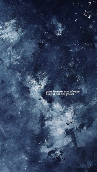 Murky White And Blue Aesthetic Quote iPhone Wallpaper