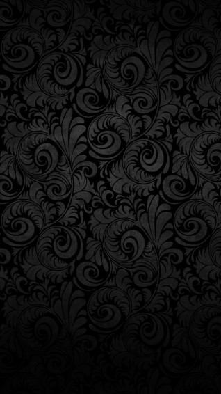 Curly Leaves iPhone Wallpaper Black HD
