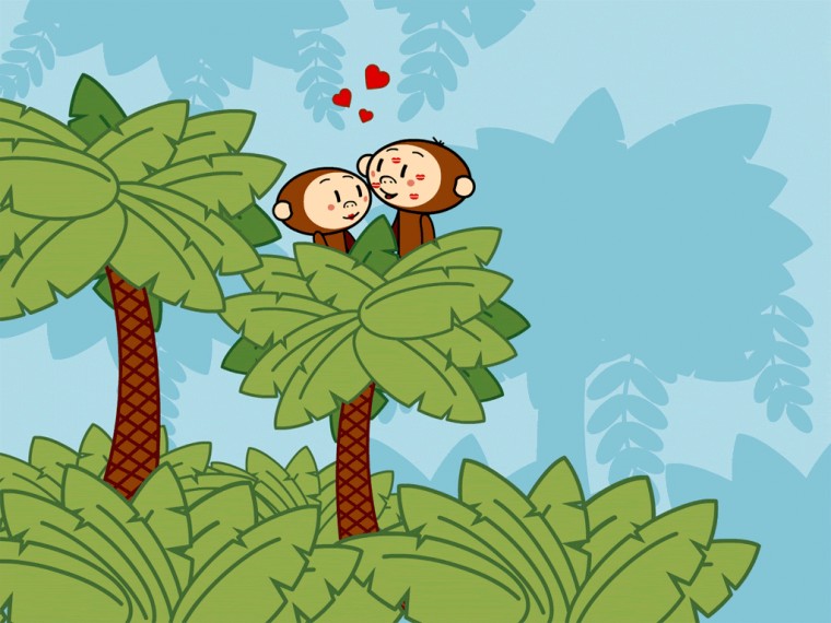 Cartoon Monkey Wallpaper