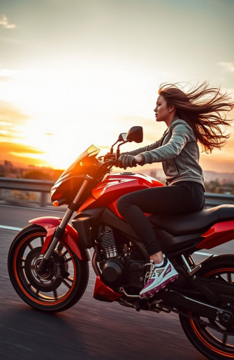 Motorcycle Girl Wallpaper