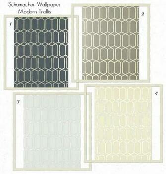 Modern Trellis Wallpaper Schumacher