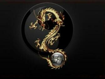 Golden Chinese Dragon Wallpaper