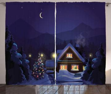 Amazon Ambesonne Christmas Curtains Winter Scenery With