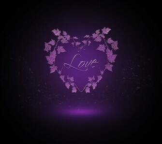 Purple Love Heart Background