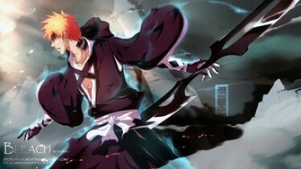 Kurosaki Ichigo New Zanpaktou Double Sword Bankia Anime Picture Bleach