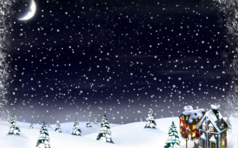 Winter Night Desktop Background Wallpaper