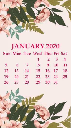 iPhone January Calendar Wallpaper January2020