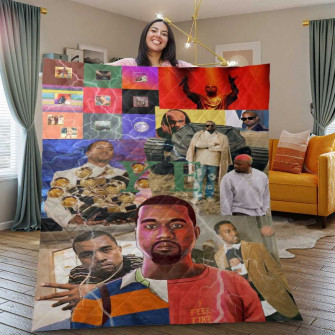 Kanye West Quilt Blanket Gift For Fan Album