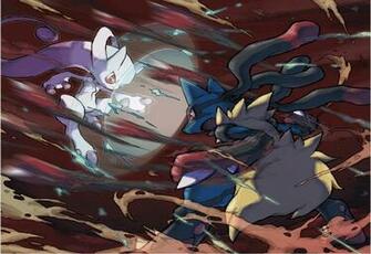 Pokemon Mega Evolutions Mewtwo Vs Lucario Hot Girls Wallpaper