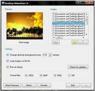 Desktop Enhancement Slideshow Show Photo On