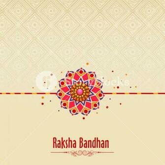 Beautiful Traditional Rakhi On Floral Design Decorated Background
