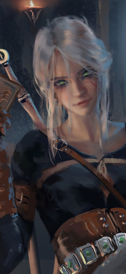 Ciri Witcher Fanart iPhone Xs X HD 4k Wallpaper
