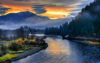Wallpaper Sunset Nature River Sunrise Idaho Swan Valley
