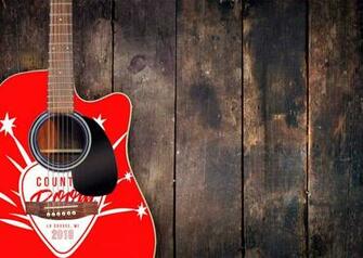 Guitar Background Red Country Boom Music Festival