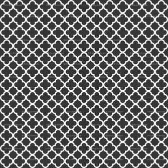 Quatrefoil Pattern Black Patt