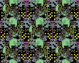 Flats Monsters Textured Extra Wide Vinyl Wallpaper By Brennan Burch