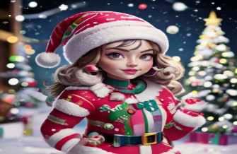 Gacha Christmas Girl Wallpaper