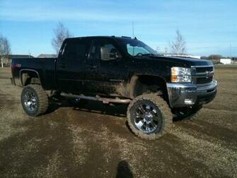 Lifted Duramax White Truck Wallpaper
