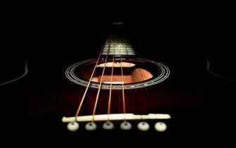 Black Guitar Acoustic Wallpaper