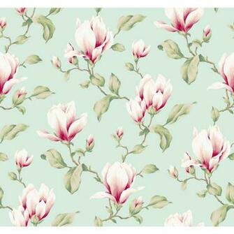Ashford House Blooms Magnolia Branch Wallpaper Border