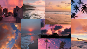 Sunset Aesthetic Collage Wallpaper Laptop Lenovo