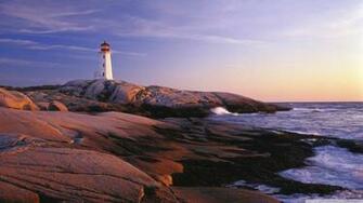 Peggy S Point Lighthouse Cove Nova Scotia 4k HD
