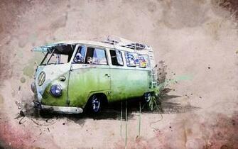 Vw Combi Van HD Desktop Wallpaper Volkswagen Hippie Bus