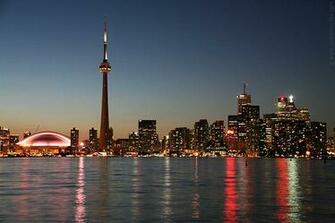 Toronto Skyline At Night Pictures Wallpaper