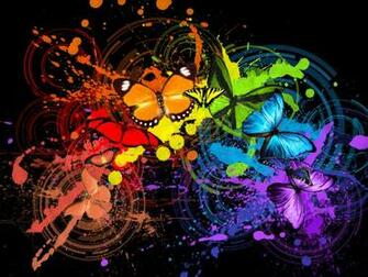 Wallpaper Multicolored Butterflies Butterfly