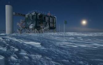 Wallpaper Cold Night Antarctica Cube Observatory