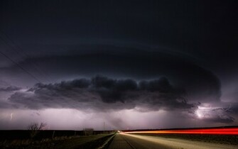 Supercell At Night Throckmorton Texas