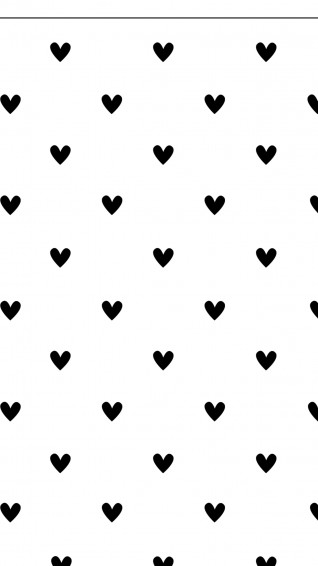 Wallpaper Mono Black White HD iPhone Android Minimal Clean Heart Hearts