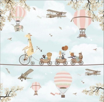 Circus Animals Train Wallpaper